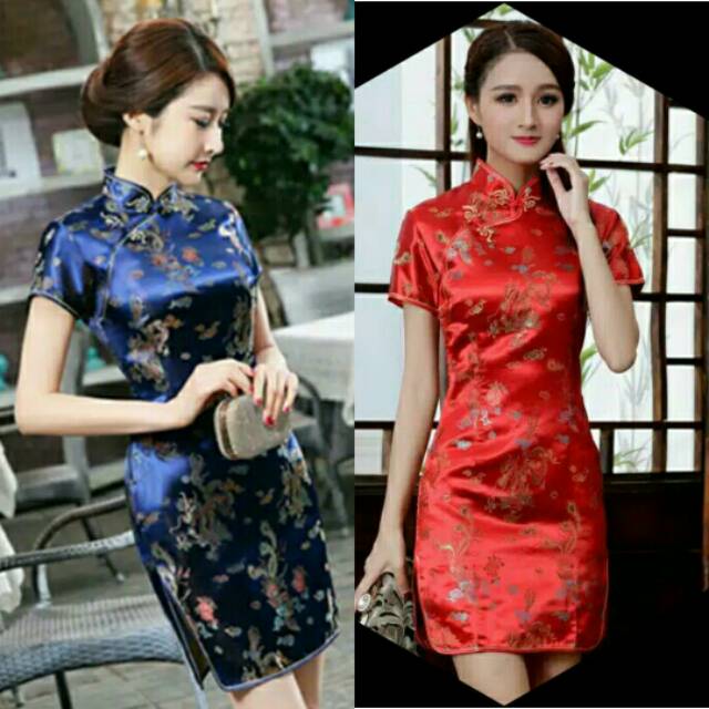 IMLEK SALE Cheongsam Dress Midi Longfeng Import