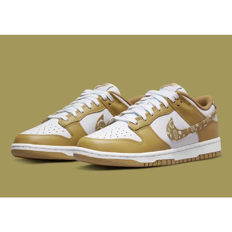 Sepatu Nike Woman's Dunk Low Barley Paisley Size US9 BNIB