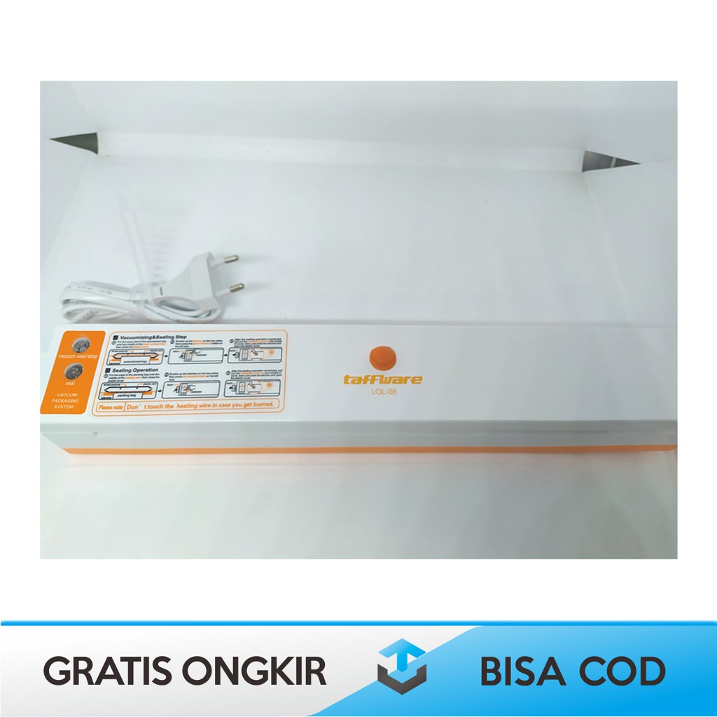 VACUM SEALER PEREKAT PLASTIK ORIGINAL TAFFWARE LQL-08 / VACUUM SEALER ELEKTRIK PEMBUNGKUS MAKANAN