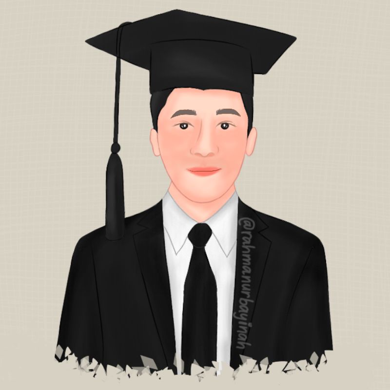 SOFTFILE GAMBAR ILUSTRASI KARTUN | DIGITAL ART | KADO WISUDA PERNIKAHAN ULANG TAHUN