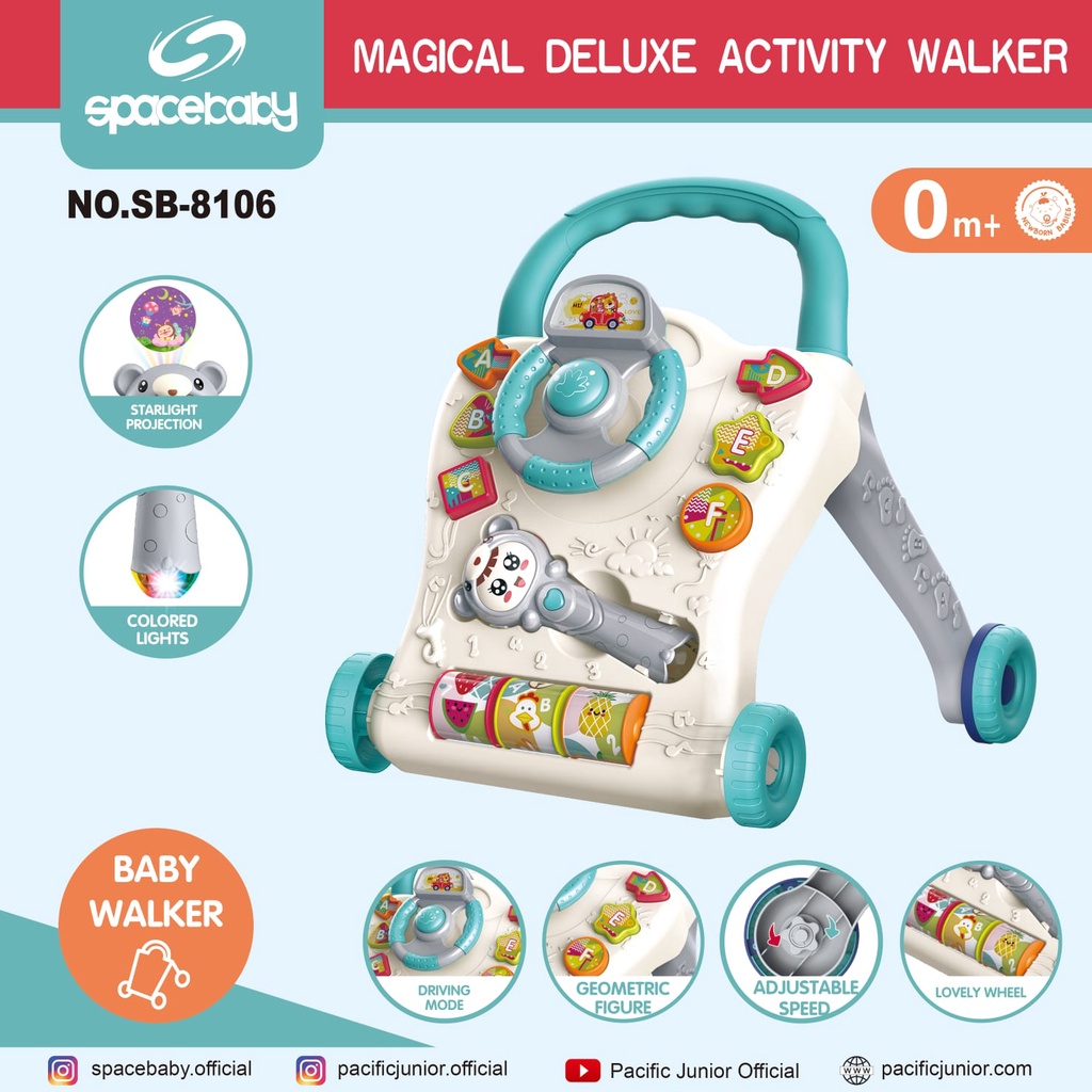 SPACE BABY Magical Deluxe Activity Walker SB 8106 SB 8109 SB 8110 Kereta Dorong Bayi SPACEBABY SB8106 SB8109 SB8110 Walker Alat Belajar Jalan Bayi