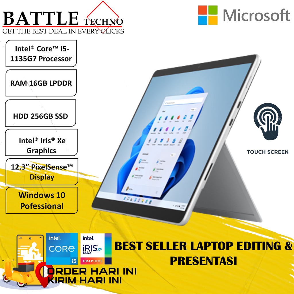 MICROSOFT SURFACE PRO 7 PLUS INTEL I5 1135G7 16GB 256GB WIN10PRO