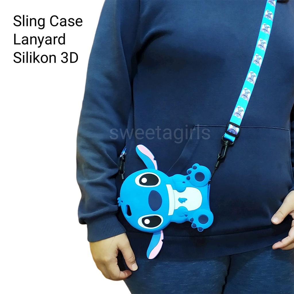 Sling Case Lanyard Silikon 4D Karakter - Samsung Galaxy A3 (2017) /A5 (2017) / A7 (2017) - J5 Prime &amp; Oppo F1s-A59 /F3 Plus - Casing Hp Tali Gantungan - Tali Gantungan Hp Model Mama Gigi Lanyard - COD / Bisa bayar ditempat - sweetacase.id - nagita slavina