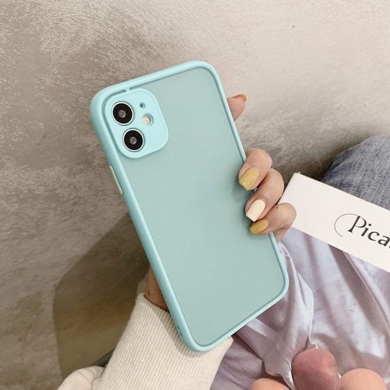 IPHONE Casing Ponsel Desain Pinggiran Warna Matte Lengkap Kompatibel Dengan Iphone12 13 11 Pro Max X Xs Max Xr6023