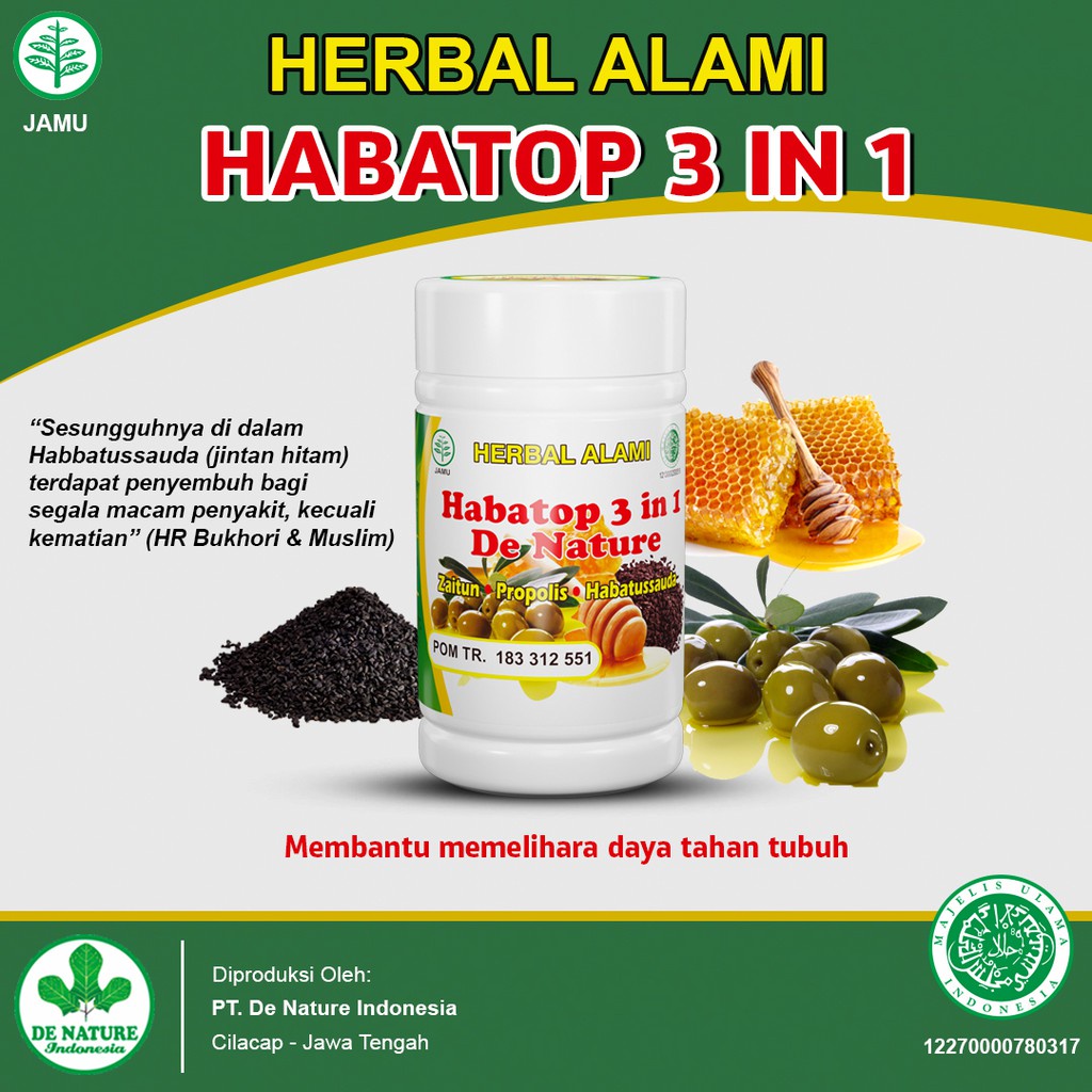HABATOP 3 in 1 De Nature Indonesia