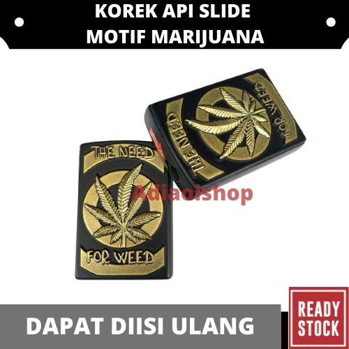 KOREK API SLIDE MOTIF MARIJUANA