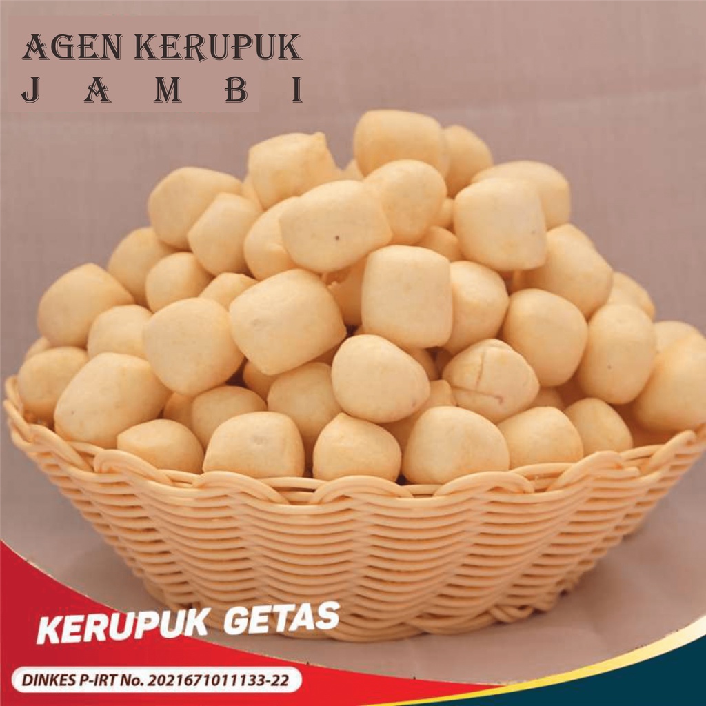 KERUPUK GETAS SUPER IKAN TENGGIRI KHAS PALEMBANG/BANGKA 1000g ( 1KG )
