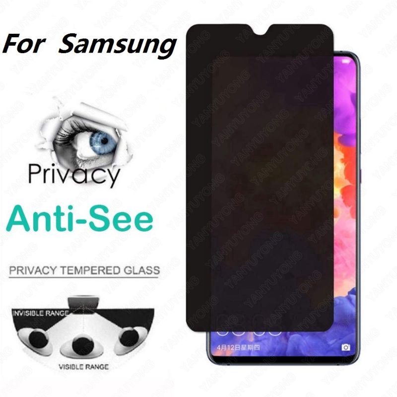 Tempered Glass Anti Spy Samsung A51 A71 A11 A12 A13 A21 A21s A31 A41 A81 A91-2