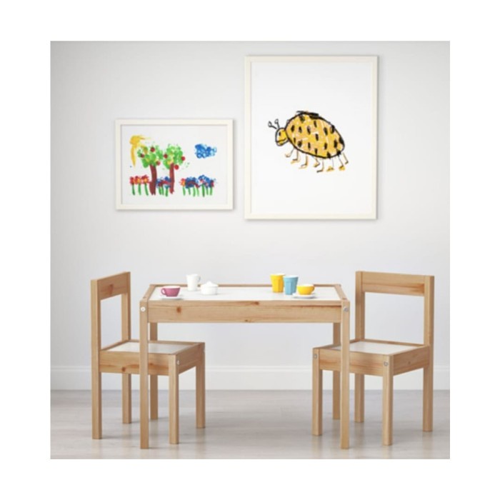 Kursi Kayu - Meja Belajar Anak Dengan 2 Kursi / Meja Anak / Meja Kayu / Meja Laptop