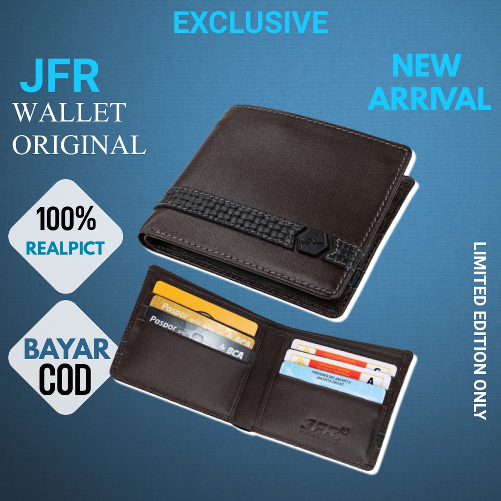 JFR Dompet Pria Kulit Asli Dompet Kulit Asli Pria Wallet Pria Organizer JS11