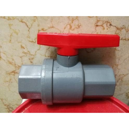 BALL VALVE PVC 1" / STOP KERAN 1" PLASTIK / STOP KRAN