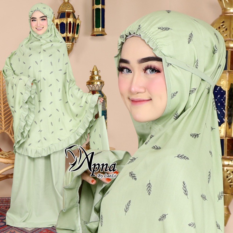 (Bonus Tas) Setelan Mukena Motif Bahan Rayon Premium Untuk Taraweh dan Lebaran