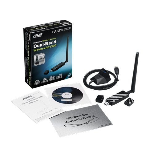 Miliki Asus Dual-band Wireless-AC1300 USB 3.0 Wi-Fi Adapter USB-AC56 Terjangkau