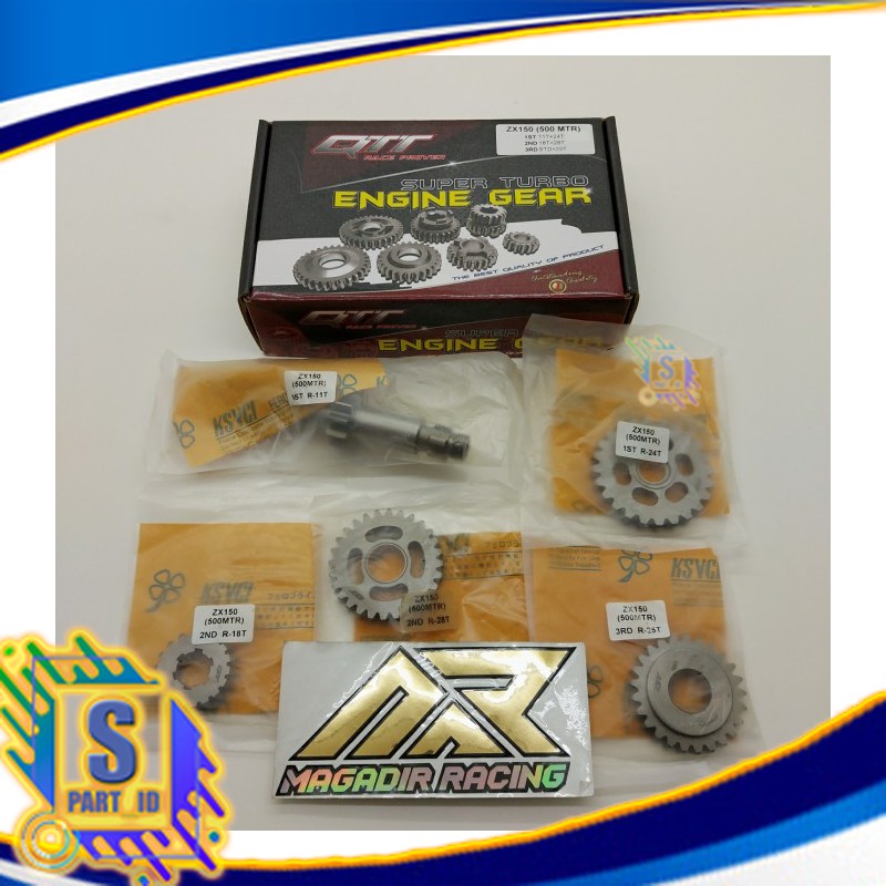 Gear Gir Rasio Ratio Ninja R & RR QTT Speck Balap 500 m 11/24 1 2 3 Terbaru