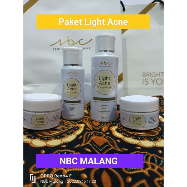 Paket Light acne NBC/Ndia Skincare/NBC Malang