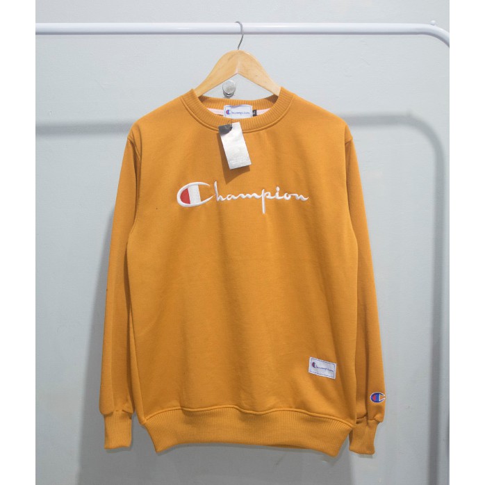 Crewneck Sweater Champion Premium-Kuning tulisan