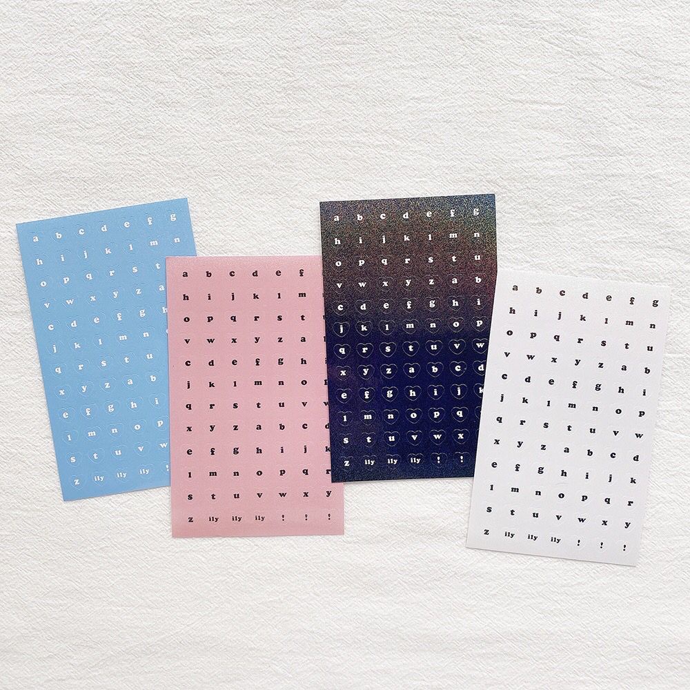 

YSB - STICKER MINI GLITTER / STIKER ALPHABET / STIKER HURUF KECIL UNTUK DEKORASI DIARY / JOURNAL / PLANNER