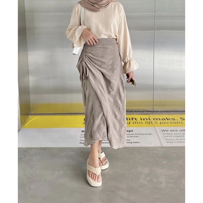 Rok Import Wanita Soft Rok Serut Rok Plisket Premium/rok serrut