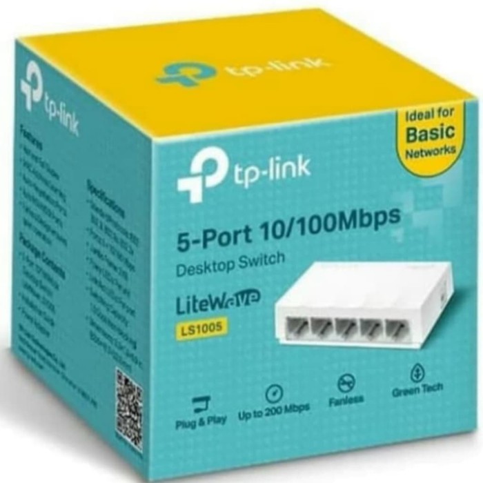 TP-Link LS1005 TPLink 5 Port 10/100Mbps Desktop Switch Hub