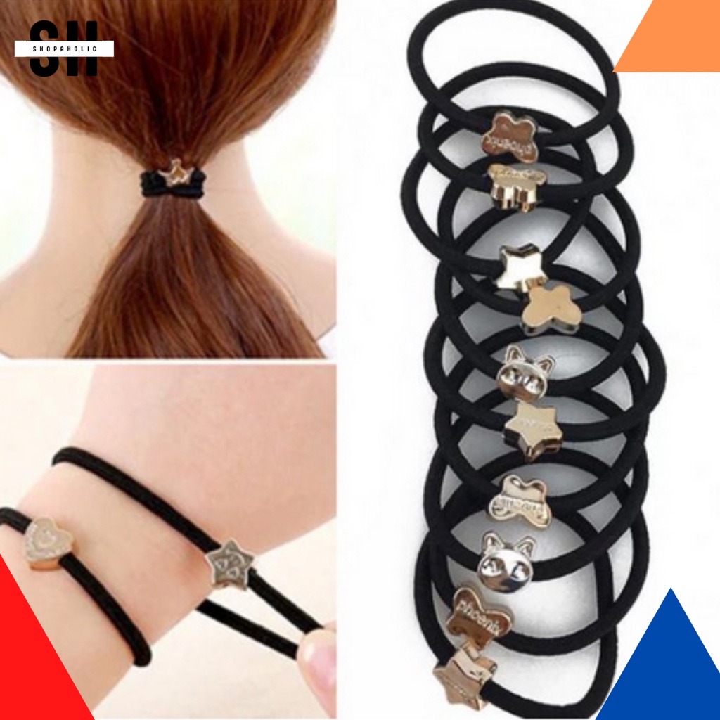 KARET IKAT RAMBUT / KARET RAMBUT/ KARET JEPIT RAMBUT KARAKTER KOREA BANDO GULUNG KUNCIR