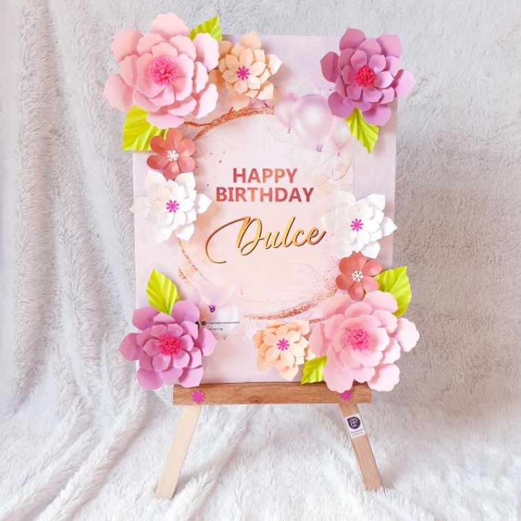 Papan Bunga Kertas Murah 40x30cm / Paper Flower Board / Indoor Flower