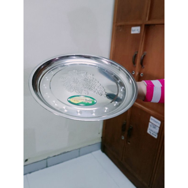 Nampan Stainless Cantik diameter 30cm