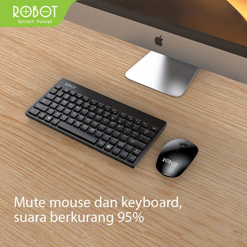 WIRELESS KEYBOARD DAN MOUSE SET ROBOT KM3000