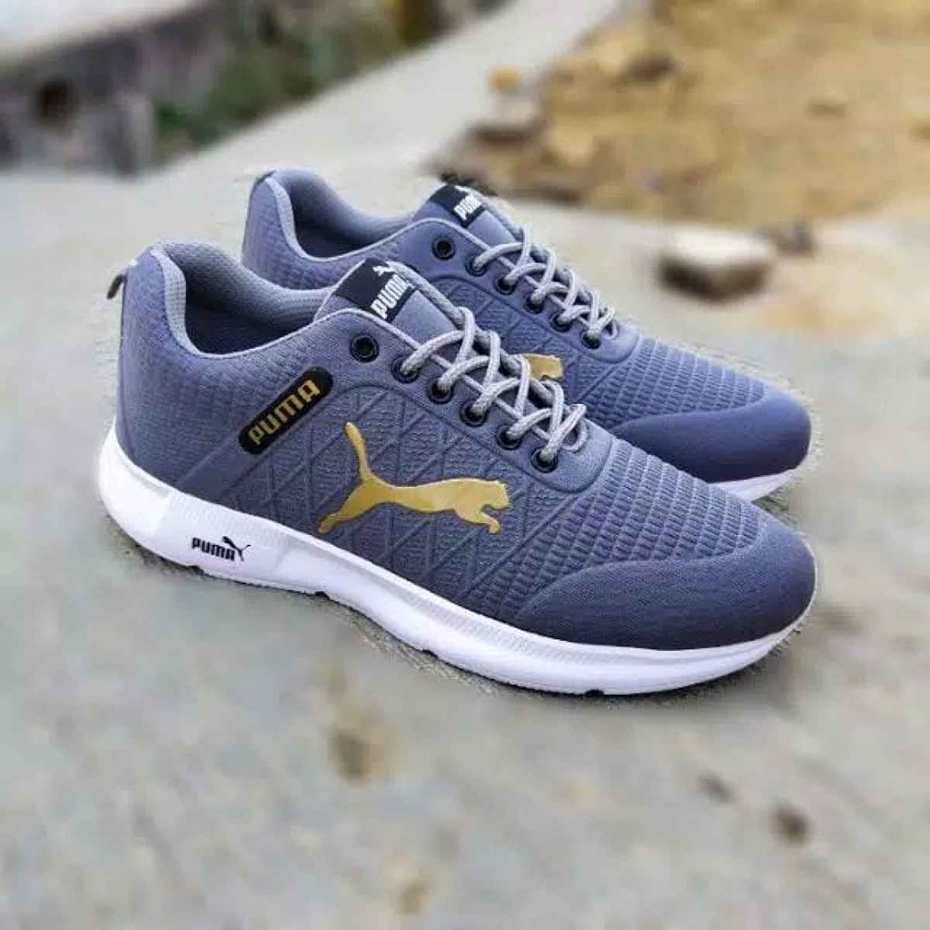 sepatu Sport abu-abu casual sneakers pria dewasa original model terbaru gaya kekinian anak muda 2022 Sneakers / sepatu jalan jalan pria / sekolah