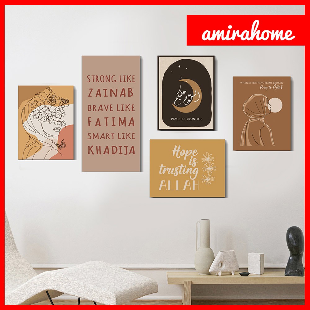 Hiasan Dinding Islami Walldecor Wanita Modern dekorasi ruang tamu aesthetic