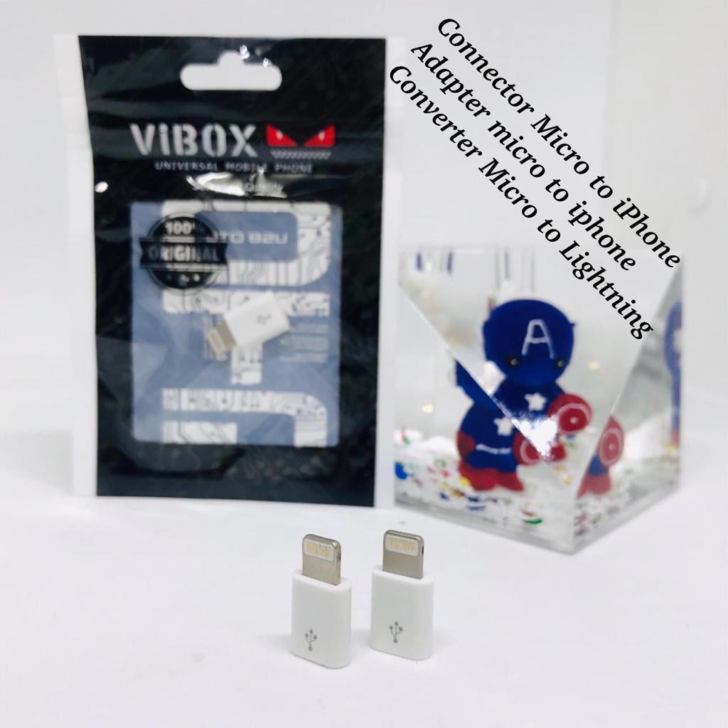 new~COD[Bayar di tempat] VIBOX ADAPTER Converter Micro USB To Lightning Iphone