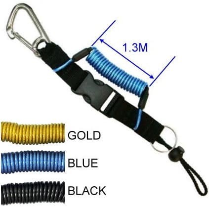 Scuba Diving Lanyard Shock Line Heavy Duty Peer Spring Zeepro 1,3 m