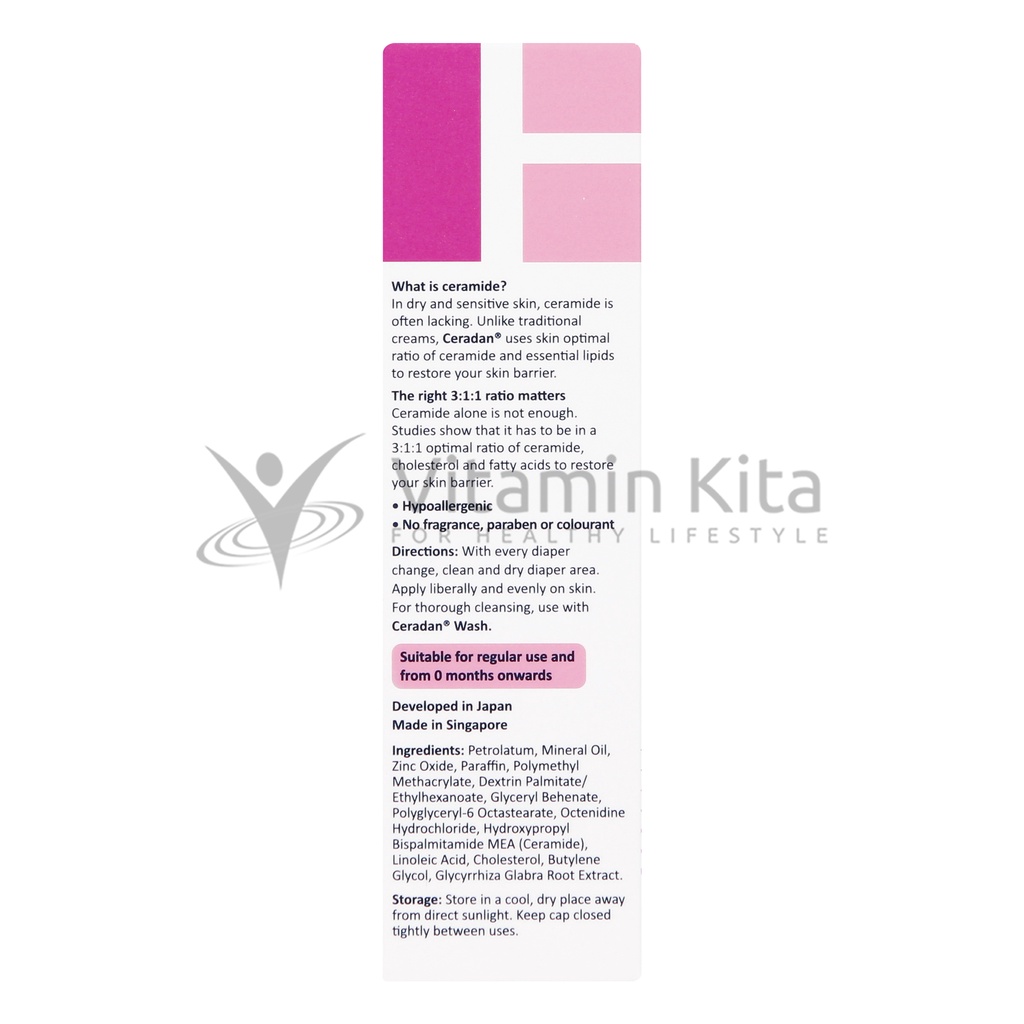 CERADAN DIAPER CREAM - Krim Pelindung Dan Pencegah Ruam Popok Pada Kulit Bayi 50GR