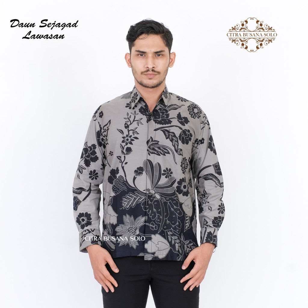 DAUN SEJAGAD LAWASAN Kemeja Batik Pria Full Furing Regular Fit Bahan Katun Primisima