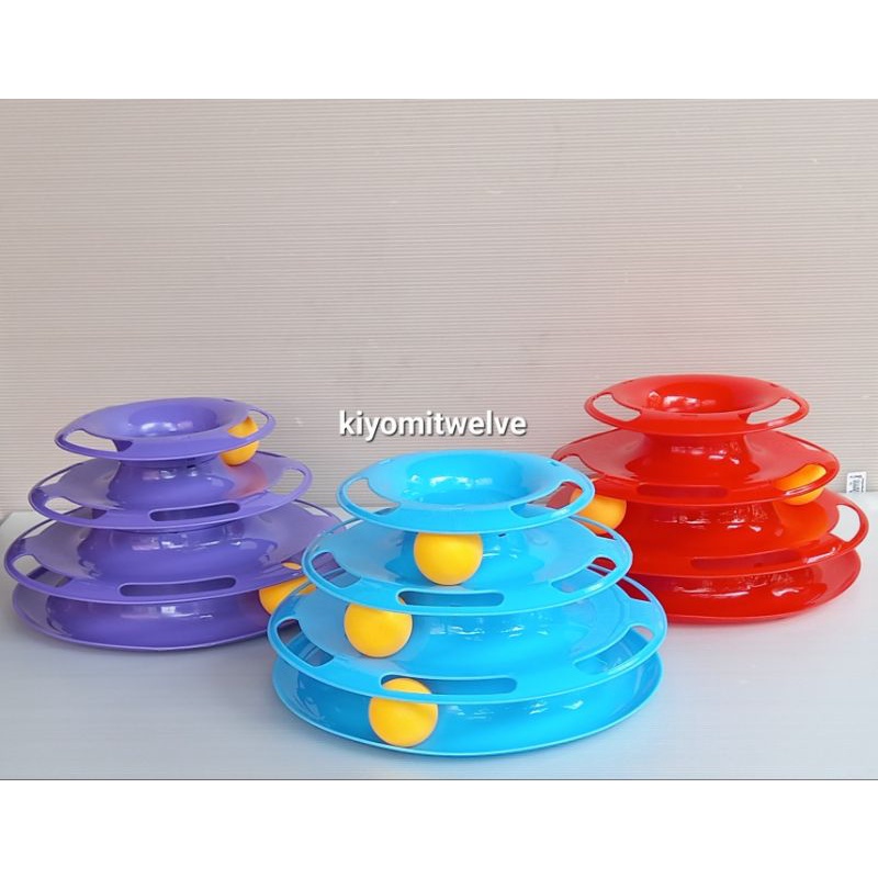 Mainan Kucing Interaktif Mainan Bola Kucing Bola Tingkat Tower Bola Kucing Mainan Anak Kucing Mainan