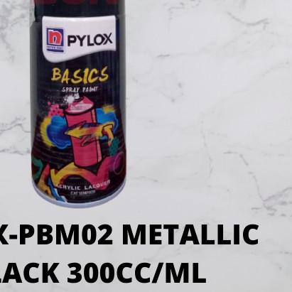 PYLOX BASIC PBM02 METTALIC BLACK / PYLOX HITAM METALIK 300CC / CAT SEMPROT NIPPON PAINT PYLOX BASIC