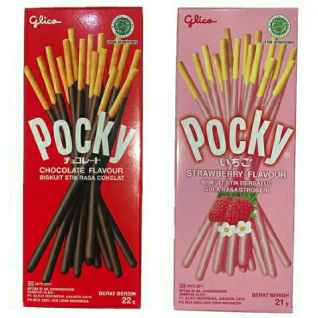 

Snack kiloan glico pocky cokelat dan strawberry 22 gram free bubble warp