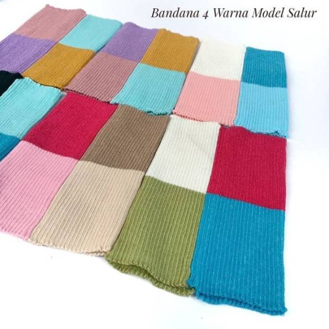 Bandana ciput rajut premium 4 warna hemat 4in1 by zellshop