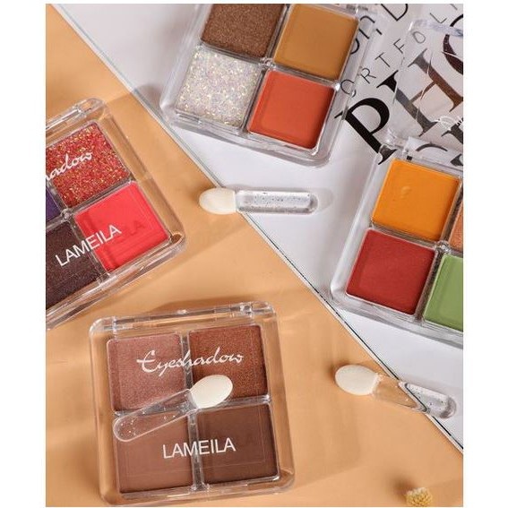 BEAUTY JAYA - [BISACOD] LAMEILA 4 Color Avocado Eyeshadow Disk Matte Shimmer Fruit Eyeshadow Palette 3049