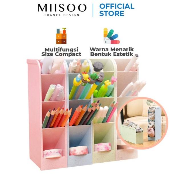 

✬ MIISOO Kotak Organizer 4 Layer Multifungsi untuk Alat Tulis Kantor - RANDOM ➾