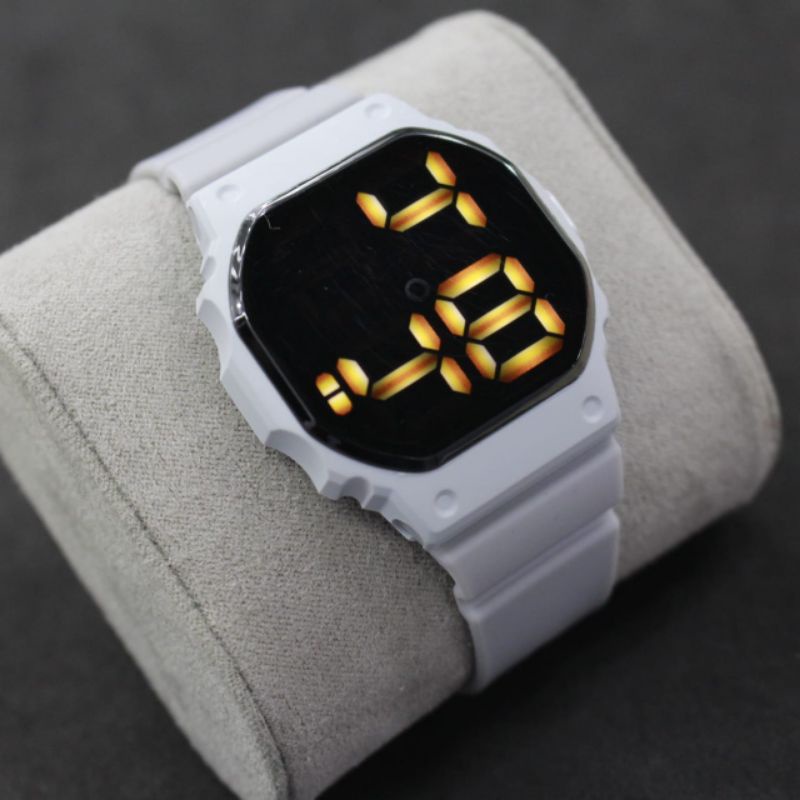 Jam led watch octagon free GIFT box