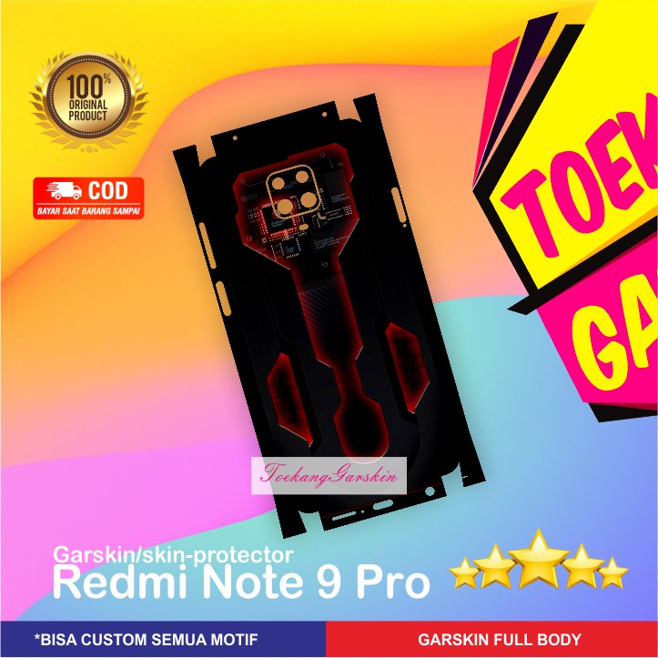 PROMO GARSKIN REDMI NOTE 9 PRO MOTIF ELEGANT SNAPDRAGON RED