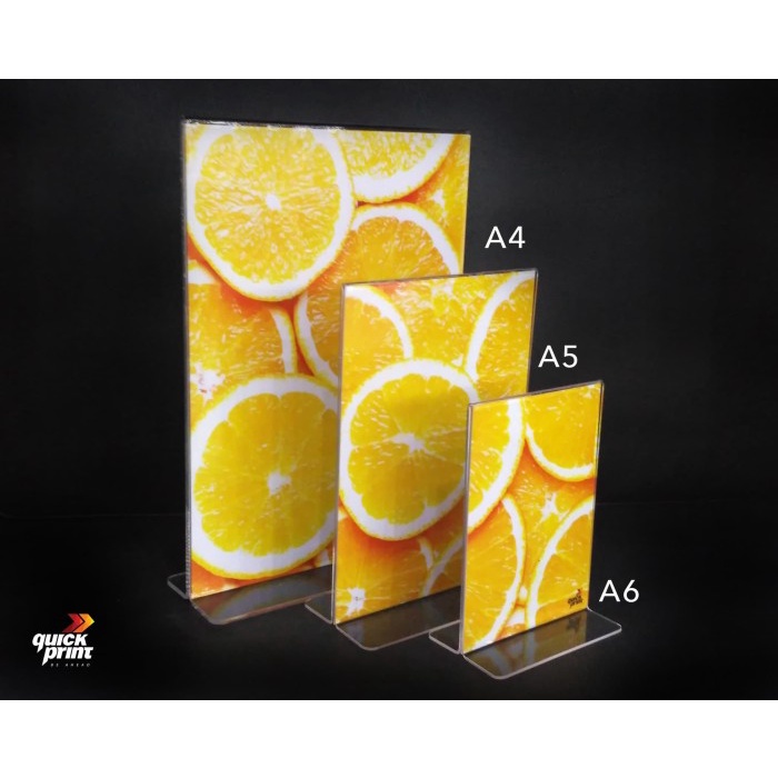 

ORGANIZER-DOCUMENT- ACRYLIC TENT HOLDER / TEMPAT BROSUR AKRILIK / NOMOR MEJA UKURAN A5 -DOCUMENT-