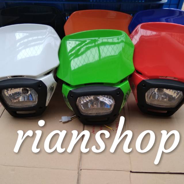 Reflektor totok lampu depan trail old jaman naw berkualitas ready 7warna kumplit