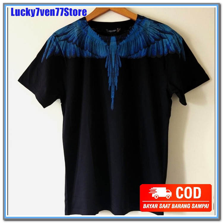 Baju Kaos Pria Kekinian / Kaos Levis Original Impor/Baju Koas Pri EF396 Kaos Marcelo Burlon Wings