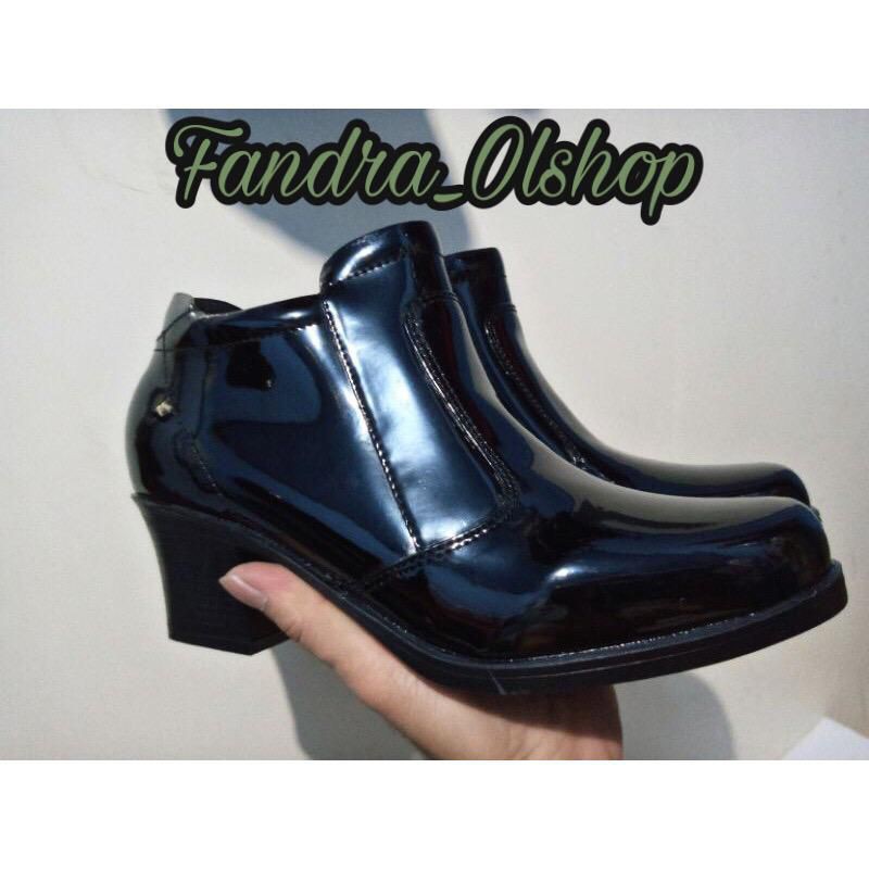 SEPATU PDH WANITA POLWAN SECWAN JATAH POLRI ANKLE BOOTS. Kualitas Terbaik 