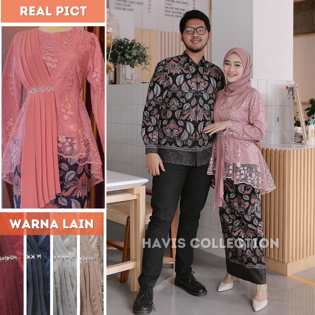 Batik Brokat  Couple  Kebaya  Jumbo Modern  Kebaya  Tunangan 