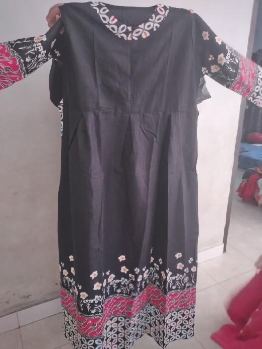 Gamis Batik Modern Kombinasi Syantika