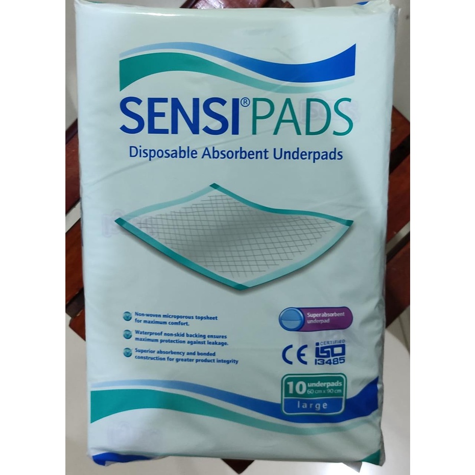 Sensi Underpads Isi 10 Ukuran L / Alas Popok