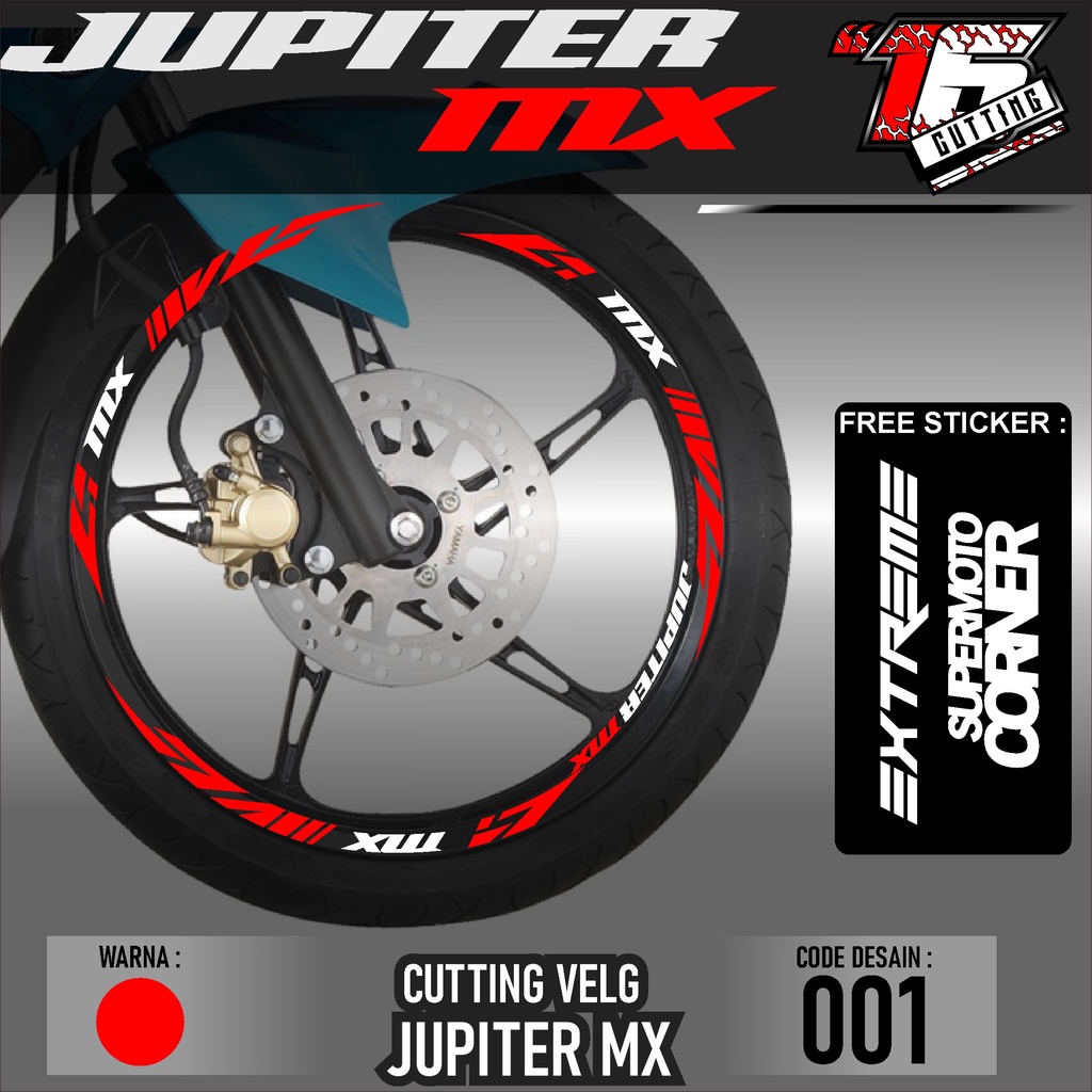Stiker Cutting Sticker List Velg Motor Yamaha Jupiter MX 135 Old New Lis Pelek Velk Variasi Set Depa