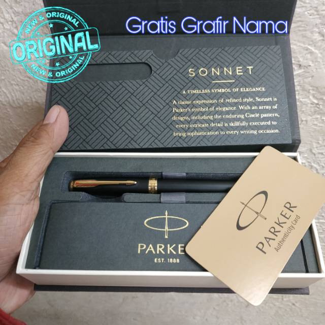 

Original pulpen signpen mewah parker sonnet gratis Grafir nama